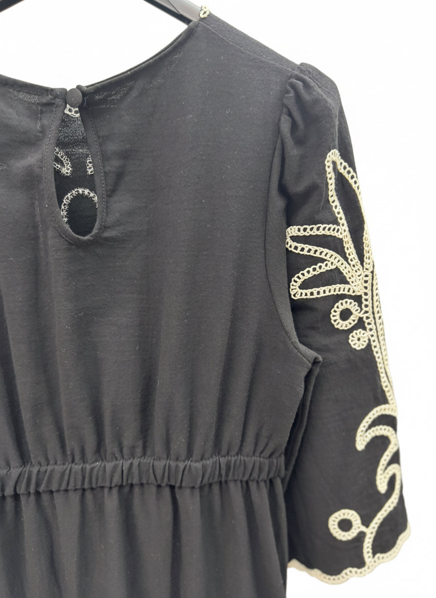 Mid length embroidered dress