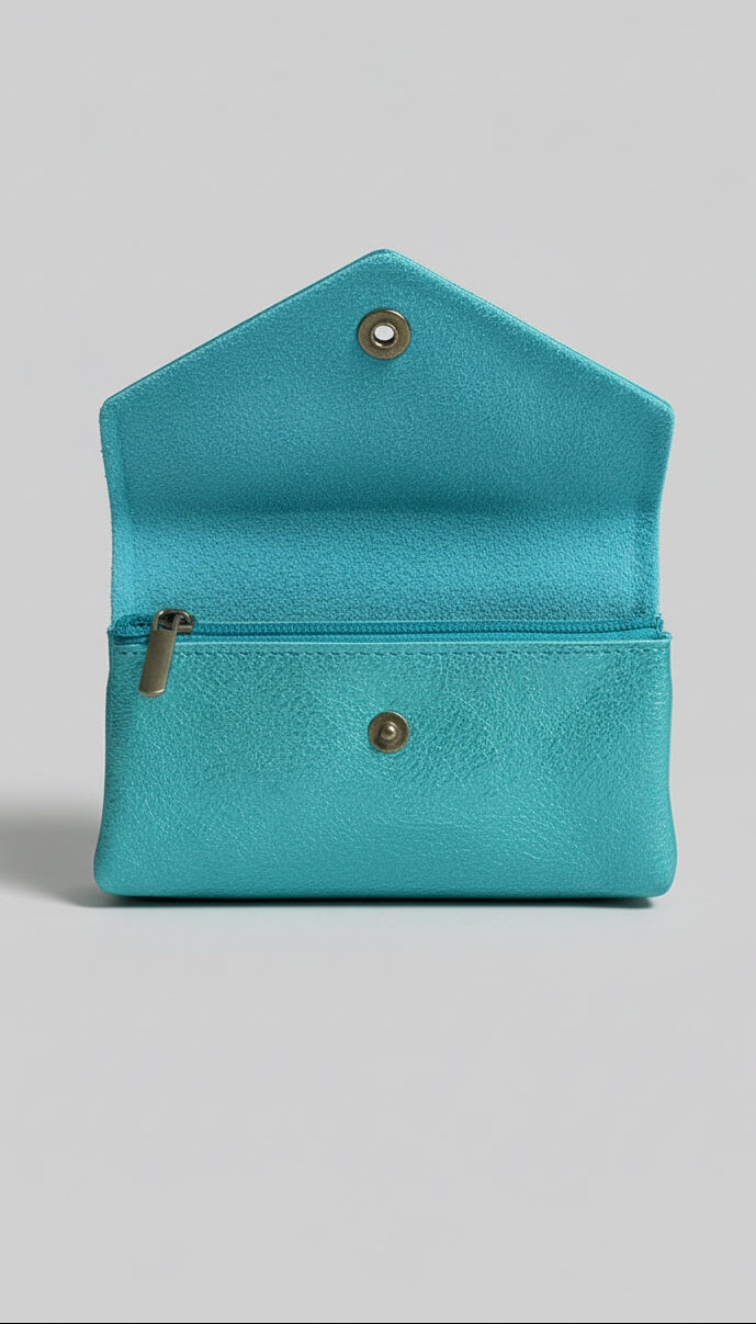Turquoise purse 100% leather