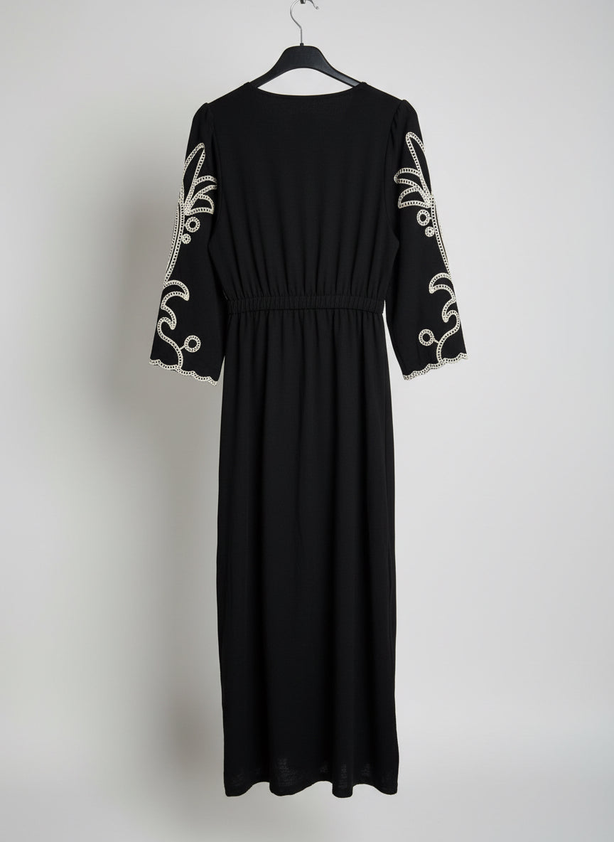 Mid length embroidered dress