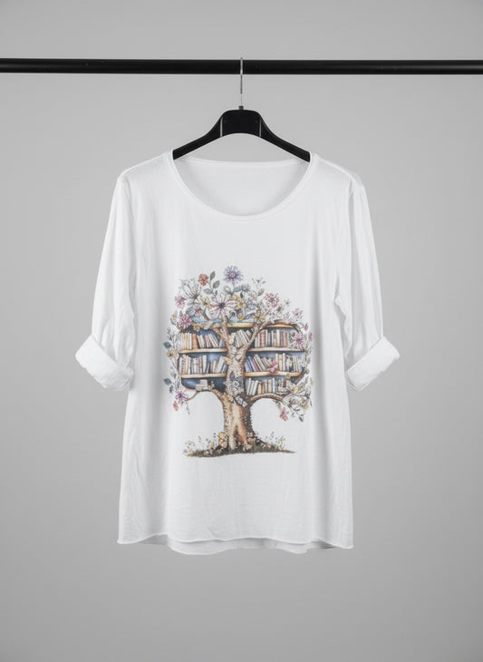 Motif books t-shirt 100% cotton