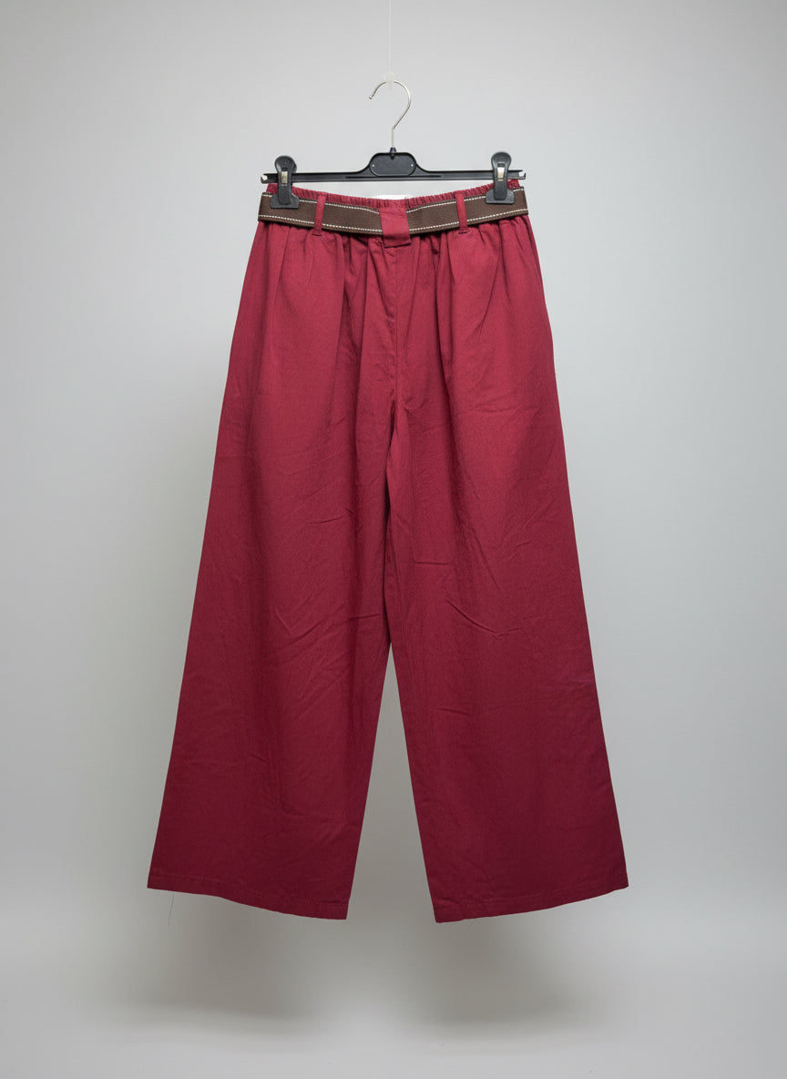 Wide Legged Red Trousers