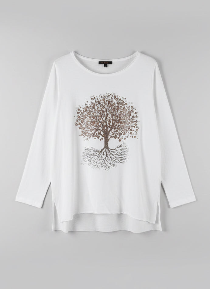 Motif tree t-shirt 100% cotton
