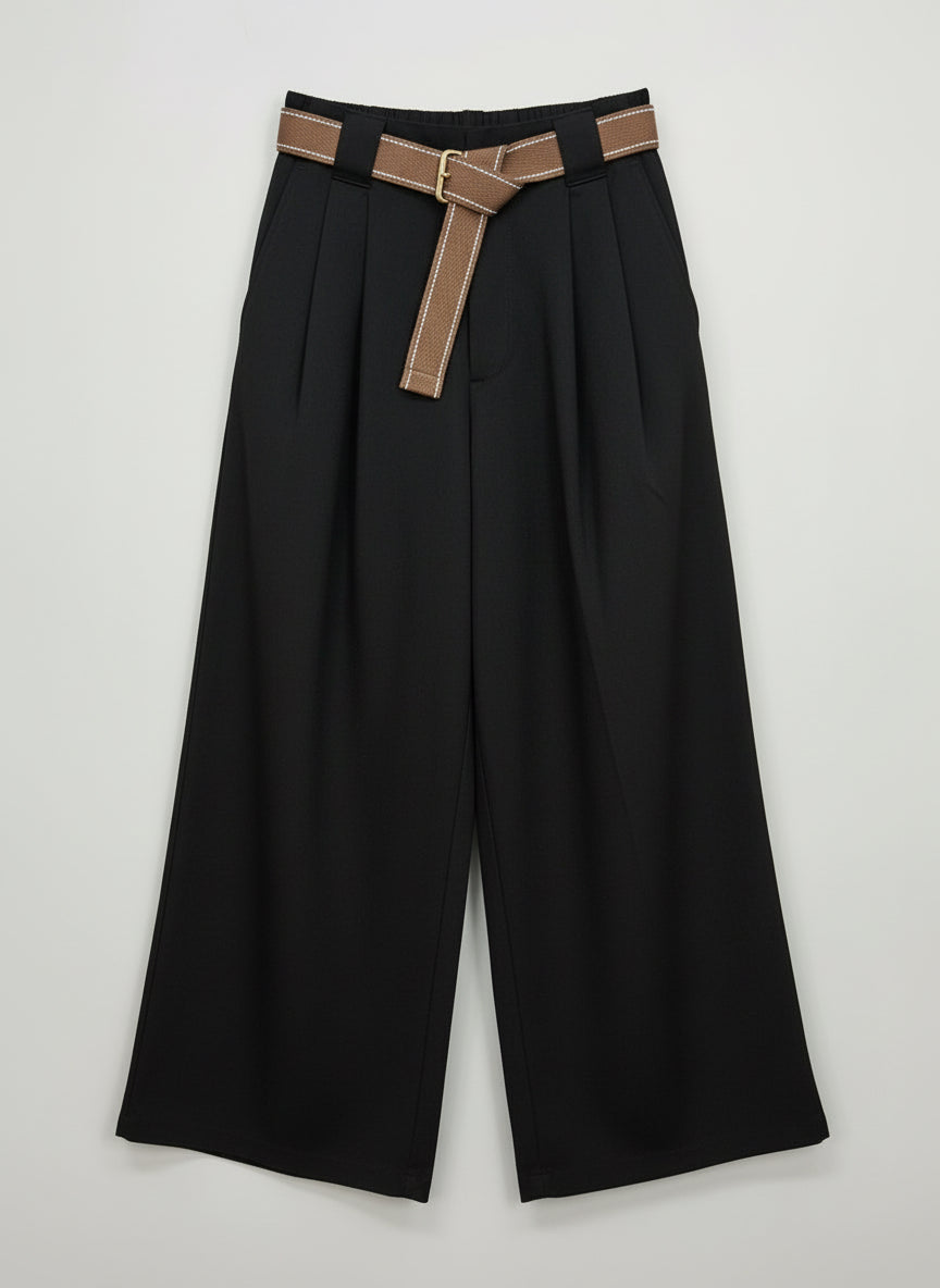 Wide Legged Black Trousers