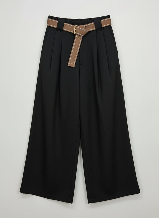 Wide Legged Black Trousers