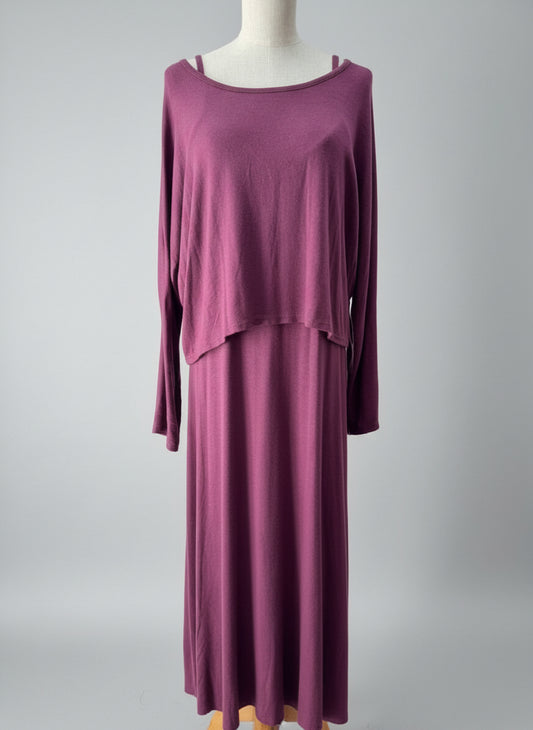 Two Piece plum dress