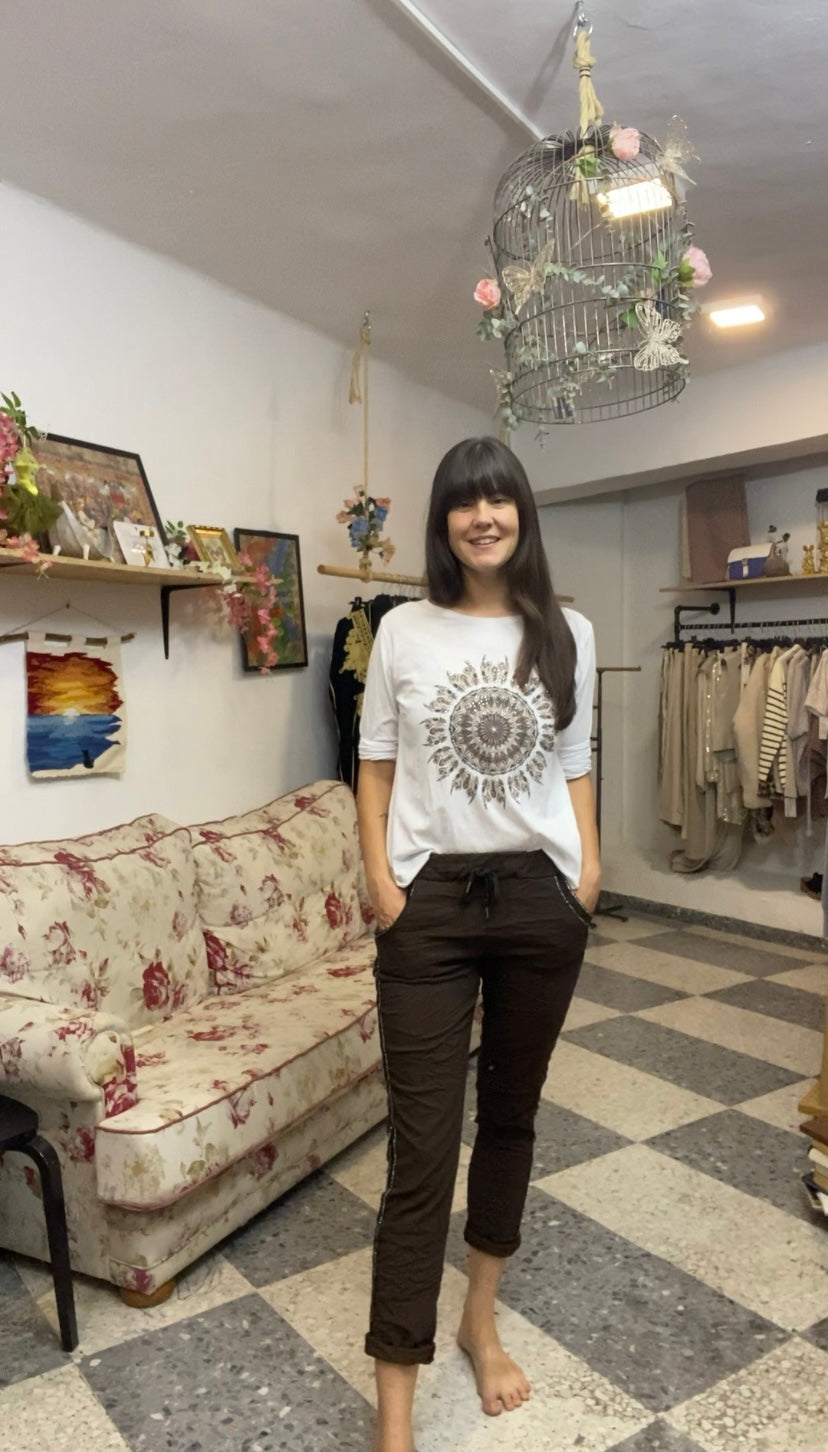 Motif mandala t-shirt 100% cotton