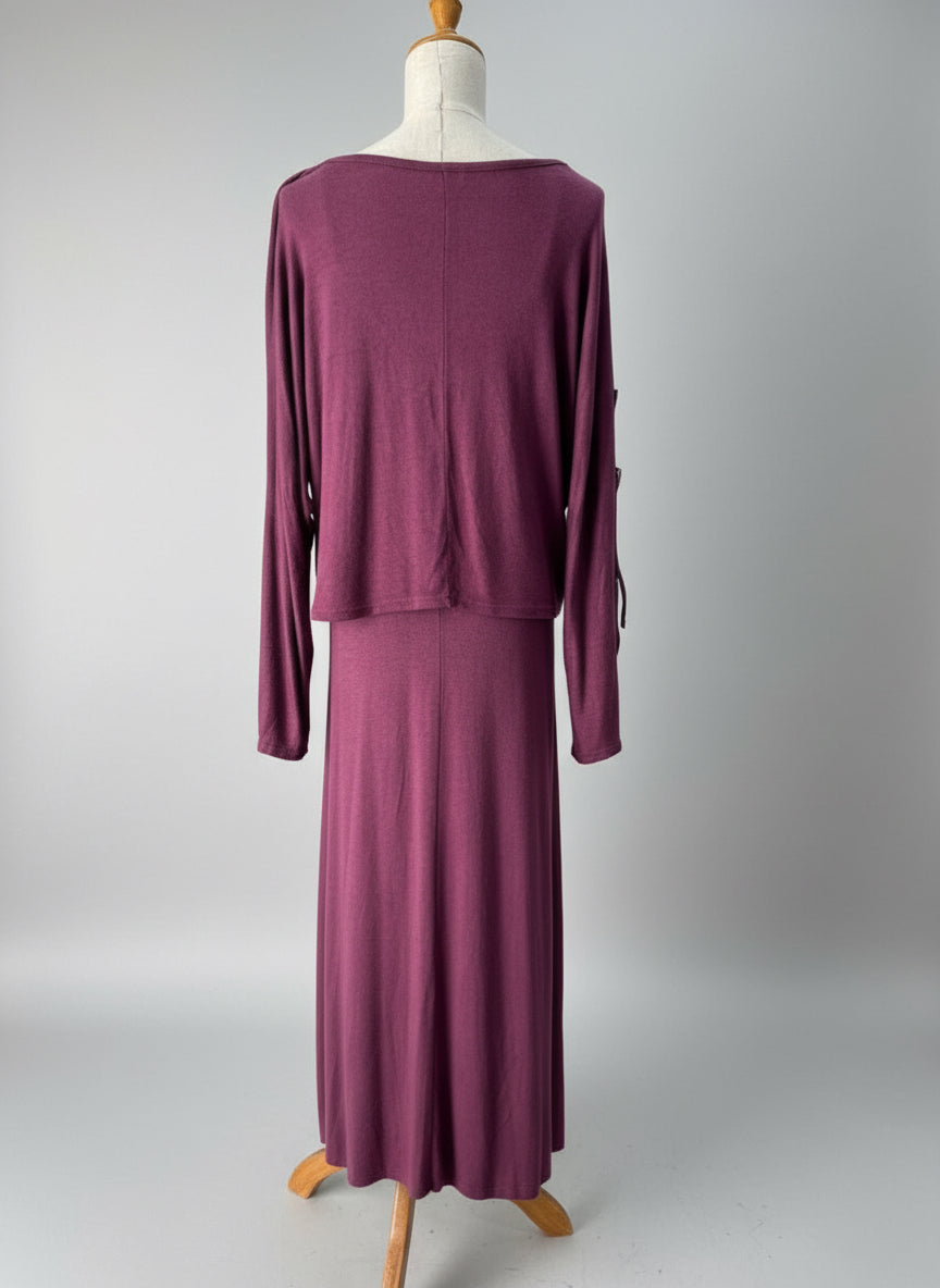 Two Piece plum dress