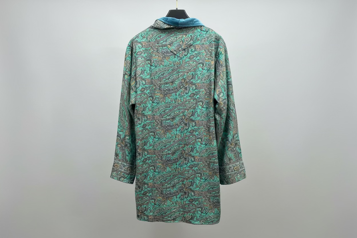 Velvet Lined Kimono Aqua