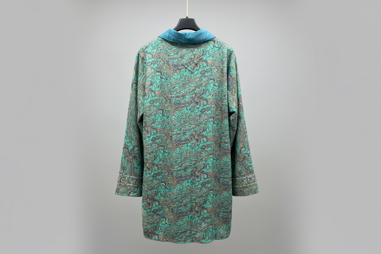 Velvet Lined Kimono Aqua