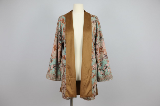 Velvet Lined Kimono Turquoise