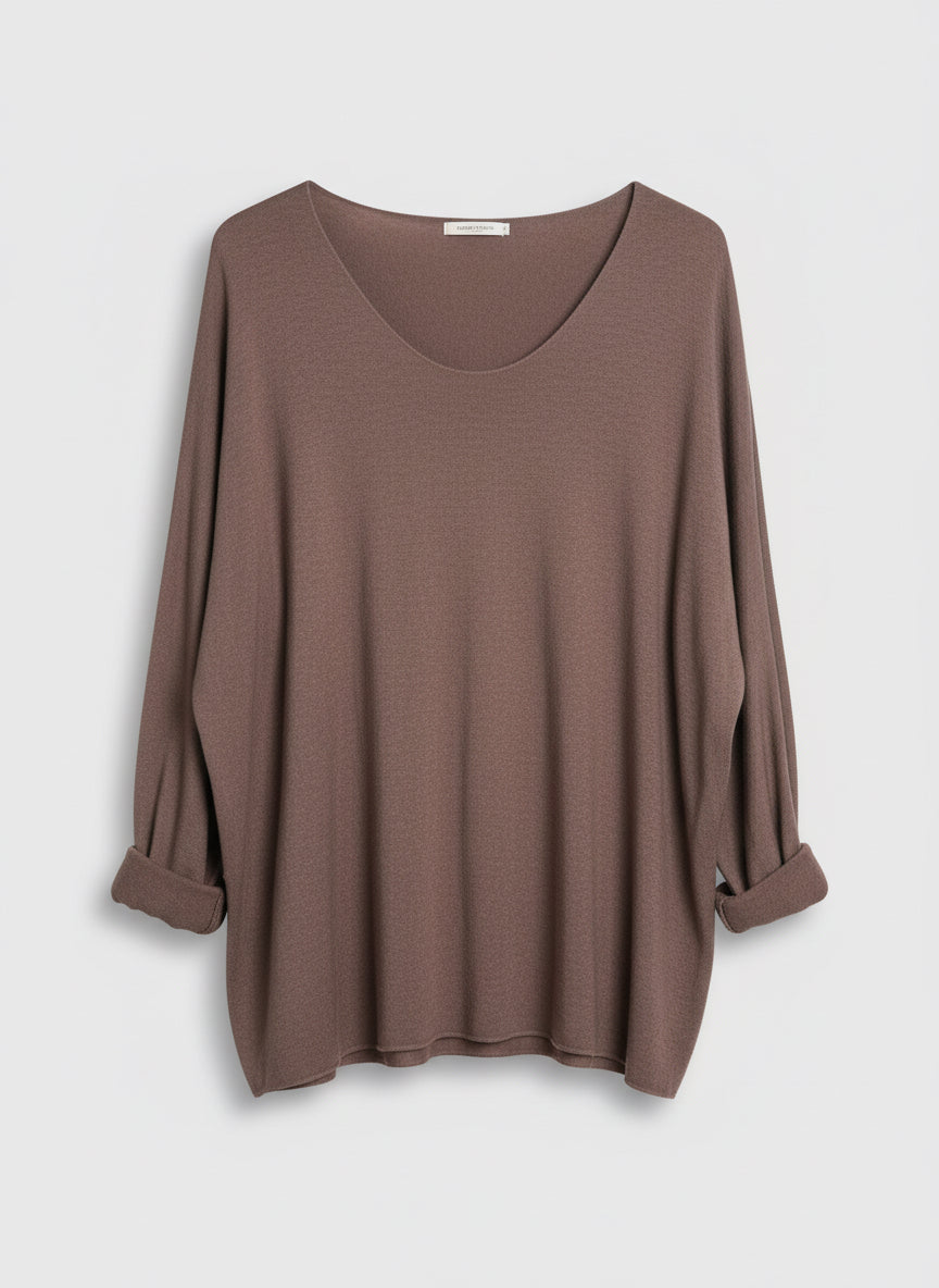 Long sleeved brown top