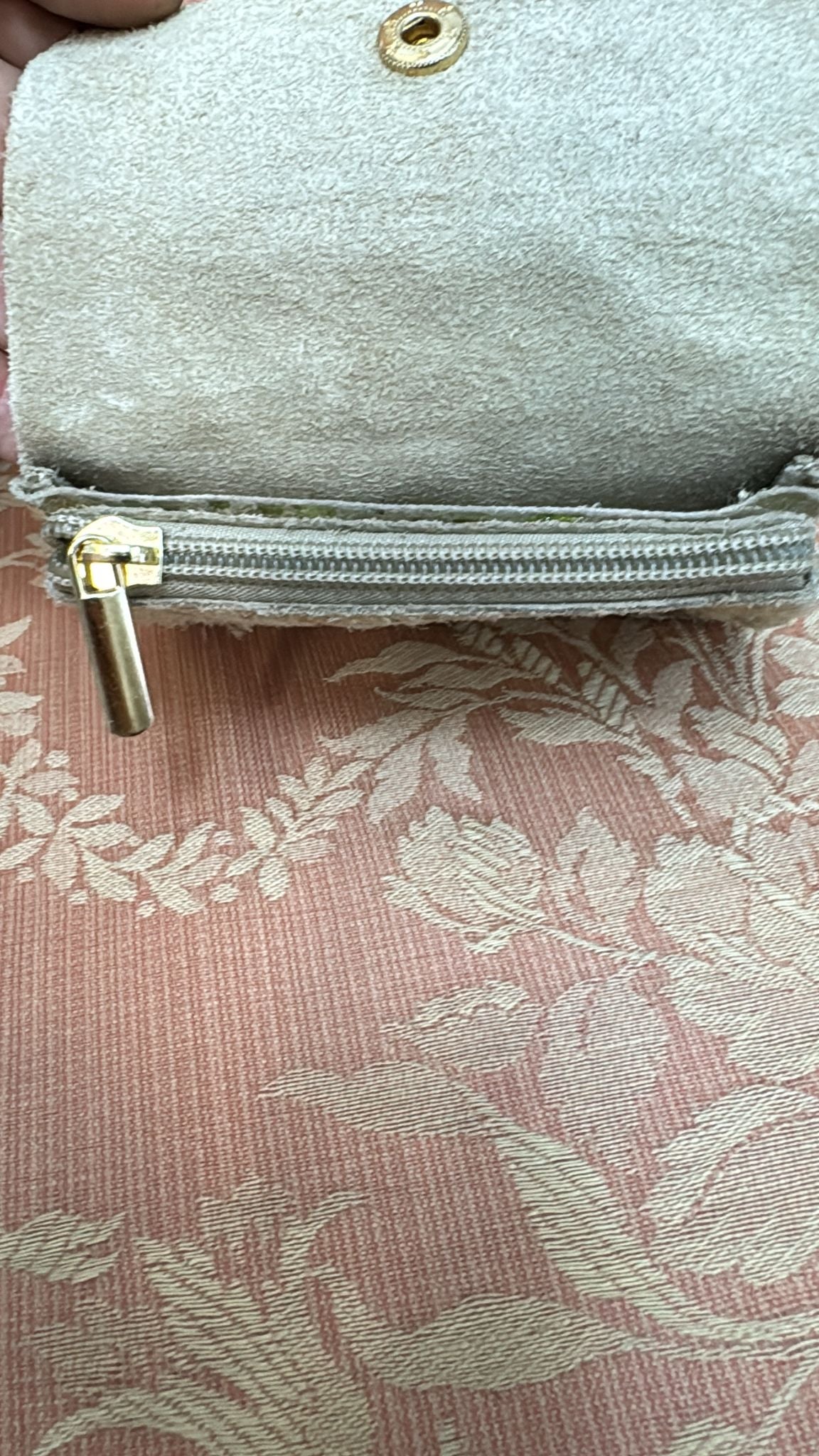 Dark silver leopard 100% leather purse