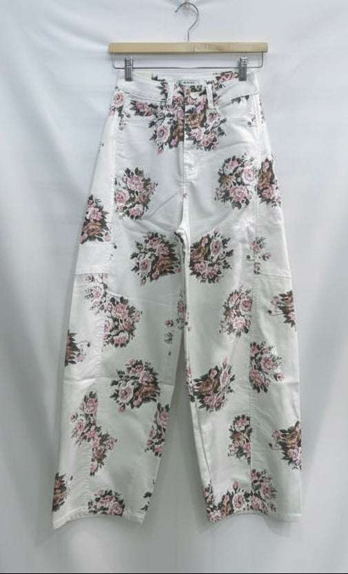 Floral Print Jeans