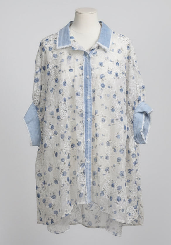 Floral oversized blouse