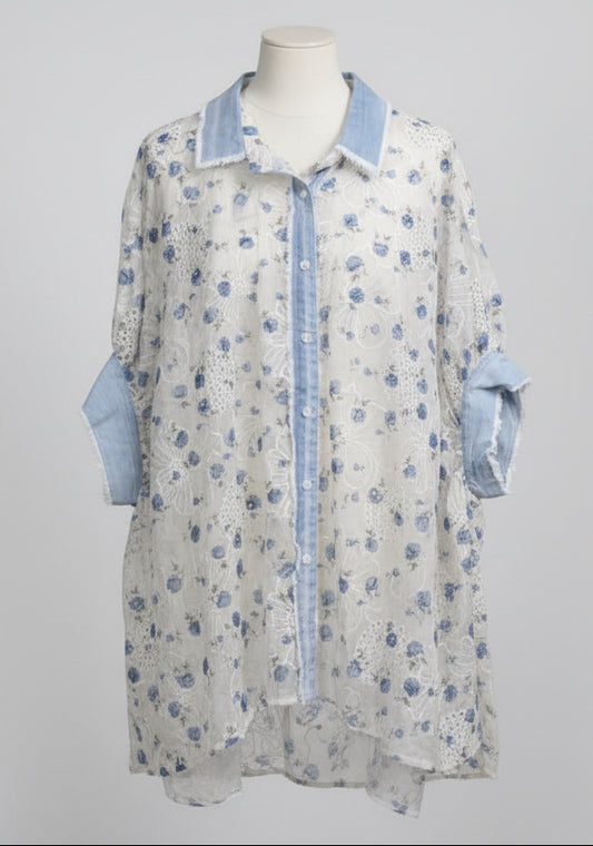 Floral oversized blouse