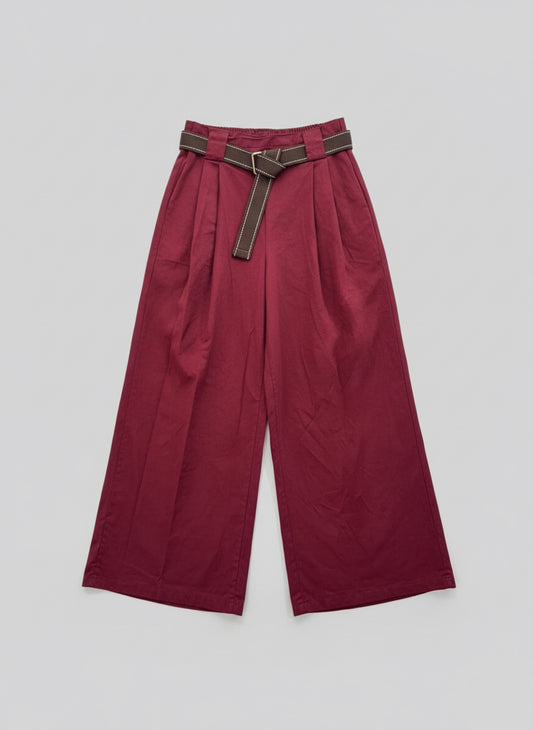 Wide Legged Red Trousers
