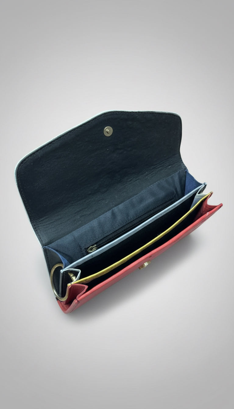 Leopard and pink 100% leather handbag