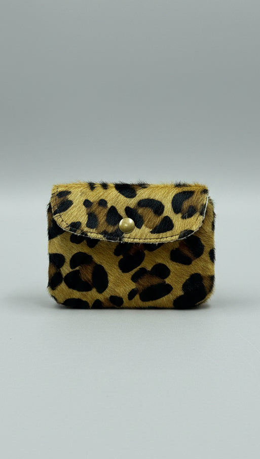 Leopard 100% leather purse