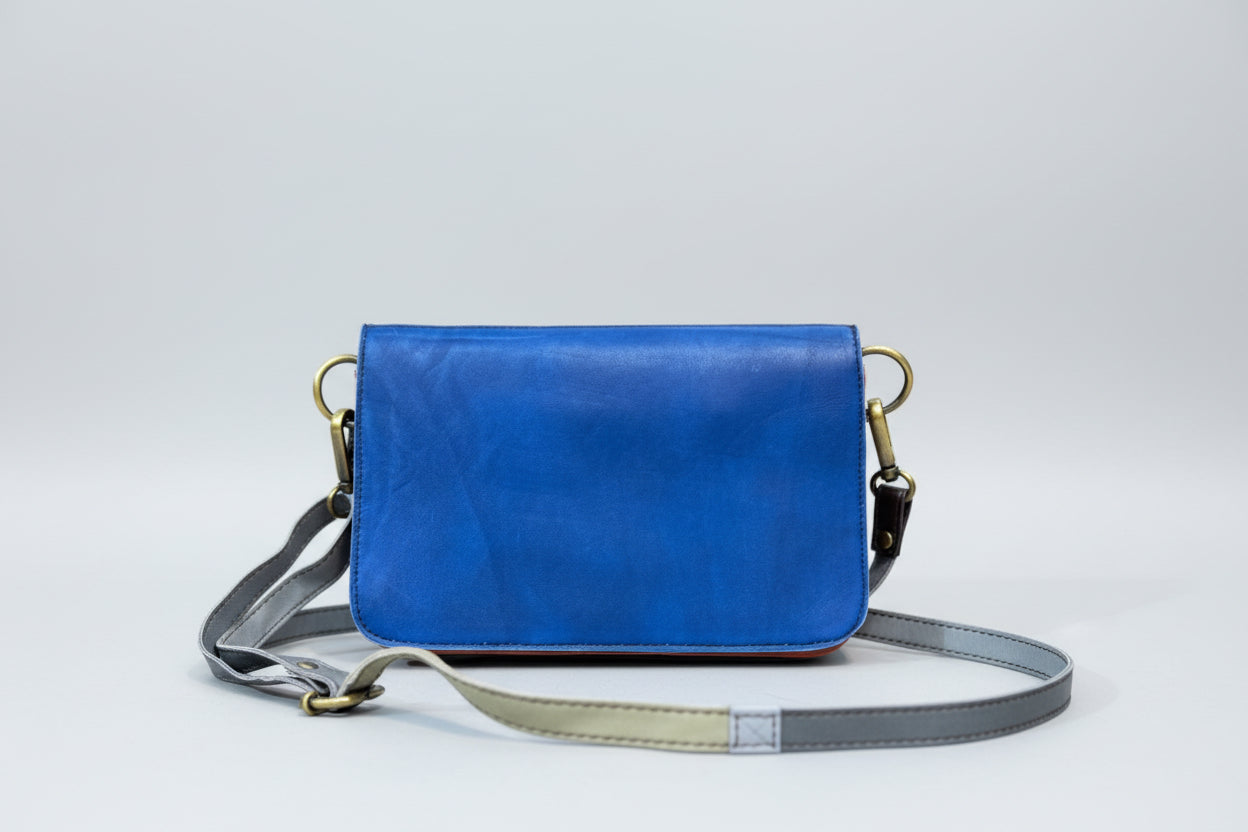 Animal and gold print 100% leather handbag